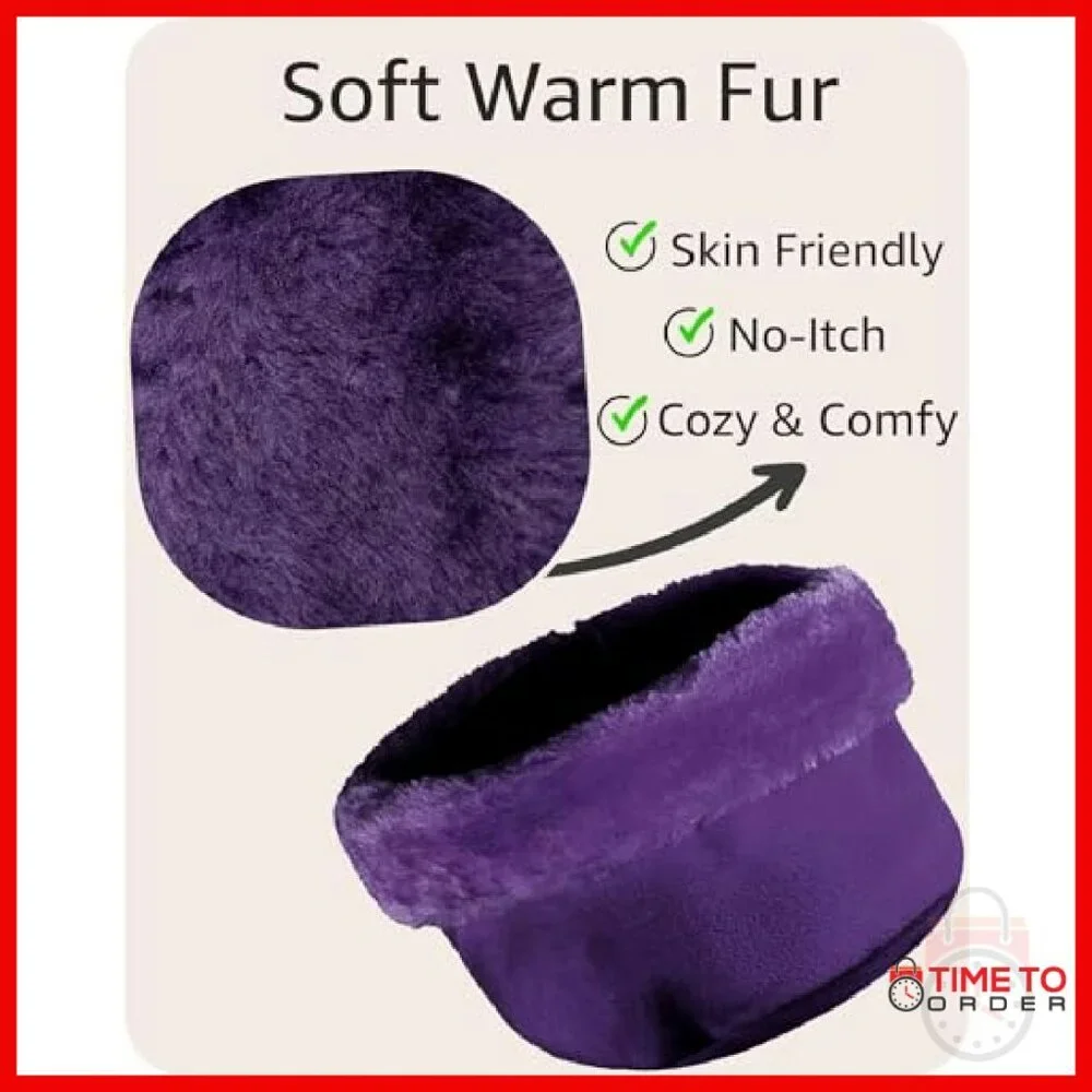 Women's Fleece Winter Hat and Glove Set - Warm Plush Polyester